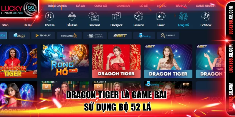 Dragon Tiger là game bài sử dụng bộ 52 lá.Cách chơi Rồng Hổ Lucky88 từ A-Z dành cho người mới, từ quy tắc game bài, tỷ lệ ăn thưởng, các bước đặt cược đều được hướng dẫn chi tiết. Cách Chơi Rồng Hổ Lucky88 Chi Tiết Từ A-Z Cho Tân Binh Hiểu rõ cách chơi Rồng Hổ Lucky88 là “kim chỉ nam” giúp bạn cá cược một cách an toàn, thành công. Đầy đủ từ nguyên tắc chơi, quy ước tính điểm hay tỷ lệ ăn thưởng, trình tự đặt tiền đều được hướng dẫn chi tiết. Dù là thành viên mới hay người chơi lâu năm muốn ôn lại kiến thức, bạn đều có thể tìm thấy những kiến thức hữu ích dưới đây. Giới thiệu Dragon Tiger Đây là một game bài với 52 lá hay còn được gọi với tên khác Long Hổ, Dragon Tiger. Trong trò chơi, hệ thống sẽ chia ra 3 cửa riêng biệt gồm Rồng, Hổ và Hòa để bạn dự đoán và lựa chọn. Nhìn chung, cách chơi Rồng Hổ khá đơn giản và dễ hiểu, vì thế bất kỳ ai cũng có thể dễ dàng thử sức nhanh chóng. Mỗi người sẽ dựa trên 2 lá bài đầu tiên và tiến hành xét điểm mà không rút lá thứ 3 như Baccarat. Dragon Tiger là game bài sử dụng bộ 52 lá. Cách chơi Rồng Hổ tại nhà cái Lucky88 Tại Lucky88, nhà cái hiện đang cung cấp 2 hình thức cá cược Dragon Tiger chính bao gồm Live Casino và game 3D. Dù game nào thì cách chơi đều không thay đổi, cụ thể: Quy tắc cách chơi Rồng Hổ Trong Long Hổ, hai cây bài sẽ được chia, một cho cửa Rồng và một cho cửa Hổ. Người chơi đặt cược vào số tiền vốn bất kỳ sau đó chọn bên thắng hoặc hòa. Cây bài thắng sẽ có giá trị điểm cao hơn. Trường hợp hai cửa bằng điểm thì kết quả hòa. Vòng chơi kết thúc với hòa đồng chất khi các lá cửa Rồng, Hổ bằng điểm, đồng thời có cùng chất. Điểm bài Với Dragon Tiger, không quan tâm tới chất như Cơ, Rô, Chuồn, Bích. Giá trị của các lá bài sẽ có quy ước tính điểm như sau: Lá bài A tương đương 1 điểm. Các lá từ 2 đến 10 thì giá trị điểm bằng số trên bài. Ví dụ như 5 cơ là 5 điểm, 7 chuồn là 7 điểm,... Các quân bài J – Q – K sẽ được tính điểm là 11 – 12 – 13. Quy ước tính điểm từng quân bài trong cách chơi Rồng Hổ. Tỷ lệ ăn thưởng Tùy thuộc vào từng cửa cược trong cách chơi Rồng Hổ, người chơi sẽ nhận về tỷ lệ thưởng khác nhau. Cụ thể: Cửa cược Thông tin Tỷ lệ thưởng Xác suất thắng Rồng Chọn lá bài chia cho cửa Dragon cao hơn Tiger. 1 ăn 1 44% Hổ Dự đoán giá trị bài cửa Tiger cao hơn Dragon. 1 ăn 1 44% Hòa Dragon và Tiger có số điểm bằng nhau, không cần quan tâm về chất. 11 ăn 1 9.2% Hòa Đồng Chất Tương tự như cược Hòa nhưng thêm một điều kiện là đồng chất. 50 ăn 1 2.8% Trình tự một ván bài cách chơi Rồng Hổ Trong cách chơi Rồng Hổ, bạn sẽ trải qua quy trình 4 bước như sau: Bước 1: Dealer hoặc hệ thống 3D sử dụng bộ bài Tây 52 lá mới, thực hiện công đoạn xáo trộn. Bước 2: Tiếp theo, Dealer lấy ra 2 quân bài bất kỳ, sau đó chia đều cho cửa Rồng và Hổ trên bàn. Bước 3: Người chơi đưa ra dự đoán và chọn chip đặt cược theo mệnh giá vốn mà mình muốn đặt. Bước 4: Thời gian đặt cược kết thúc, Dealer bắt đầu ngửa 2 quân bài ở 2 cửa và so sánh thắng thua. Kết quả được hiển thị chi tiết trên màn hình, nếu may mắn, bạn sẽ thu về số tiền thưởng tương ứng, nếu thua thì mất cược. Tổng hợp mẹo chơi Dragon Tiger từ các cao thủ Cách chơi Rồng Hổ không chỉ cần dựa vào may mắn mà còn cần có kỹ năng và chiến thuật phù hợp. Dưới đây là một số kinh nghiệm đã được các cao thủ đúc kết và chia sẻ nhằm giúp hội viên mới giảm bớt tỷ lệ rủi ro. Tránh đặt cược vào cửa Hòa Hai cửa Hòa có tỷ lệ trả thưởng cực cao nhưng cũng sở hữu xác suất xuất hiện thấp. Vì vậy, khi thử sức ở hai cửa này nhiều khả năng bạn sẽ mất tiền. Do đó, nếu không phải là một tay chơi có kinh nghiệm và vốn lớn, hãy tránh xa và tập trung phân tích ở hai cửa Rồng, Hổ mà thôi. Hạn chế cược Hòa trong cách chơi Rồng Hổ. Quan sát bảng kết quả lịch sử Trên hệ thống nhà cái luôn lưu lại lịch sử cá cược, những dữ liệu này cực kỳ quan trọng và cần thiết. Bạn có thể tận dụng chúng để tìm ra xu hướng chiến thắng cho trận tiếp theo trong cách chơi Rồng Hổ. Nếu thấy một cửa đang trên đà thắng liên tục, bạn có thể vào tiền cửa đó ngay bởi xác suất tiếp tục vẫn sẽ cao hơn. Ngược lại, trường hợp thấy một cửa đang thua liên tiếp thì bạn cũng nên đặt chúng. Ghi nhớ lá bài đã được chia Bạn nên ghi nhớ và quan sát những cặp lá bài đã từng xuất hiện cùng nhau trong mỗi lượt đấu. Bởi trong lịch sử đã có rất nhiều “cặp bài trùng” lại có mặt như một quy luật. Ngoài ra, theo các chuyên gia thì nếu bạn thấy bài lớn đã được chia ở ván trước thì có thể đặt vào cửa nhỏ ở ván sau thì xác suất chúng chia ra cao hơn. Lời kết Cách chơi Rồng Hổ Lucky88 trên đây hy vọng đã cung cấp cho bạn những kiến thức hữu ích. Giao diện nhà cái thân thiện, không gian cá cược đẳng cấp, cơ hội nhận thưởng cược lớn. Đừng bỏ lỡ trải nghiệm tại địa chỉ uy tín và khám phá thế giới game đầy màu sắc, sôi động. 